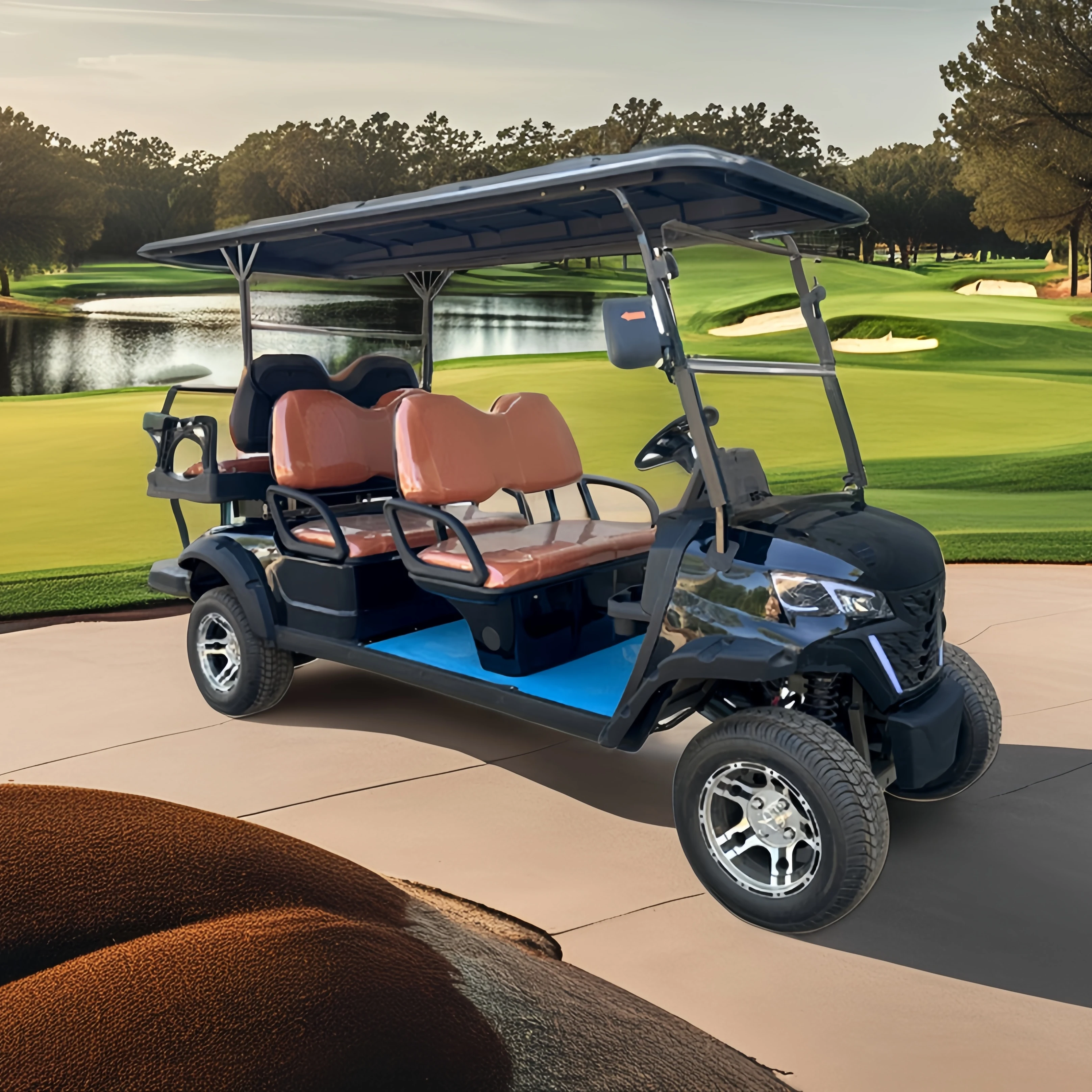 Hot Sale 4-Seater Electric Steel Buggy EEC Compliant Golf Cart Dot and GCC Certified Left Steering for Hunting by Club Car