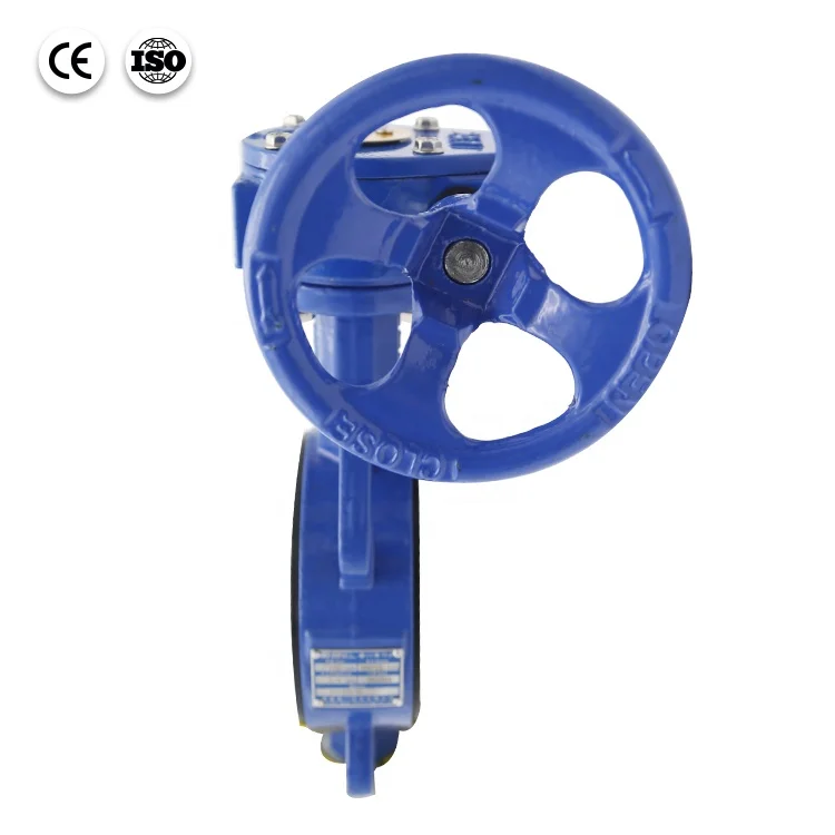 Bundor 8 дюймов pn10 клапан-бабочка с ползячей передачи актюатор ручной Дроссельный клапан