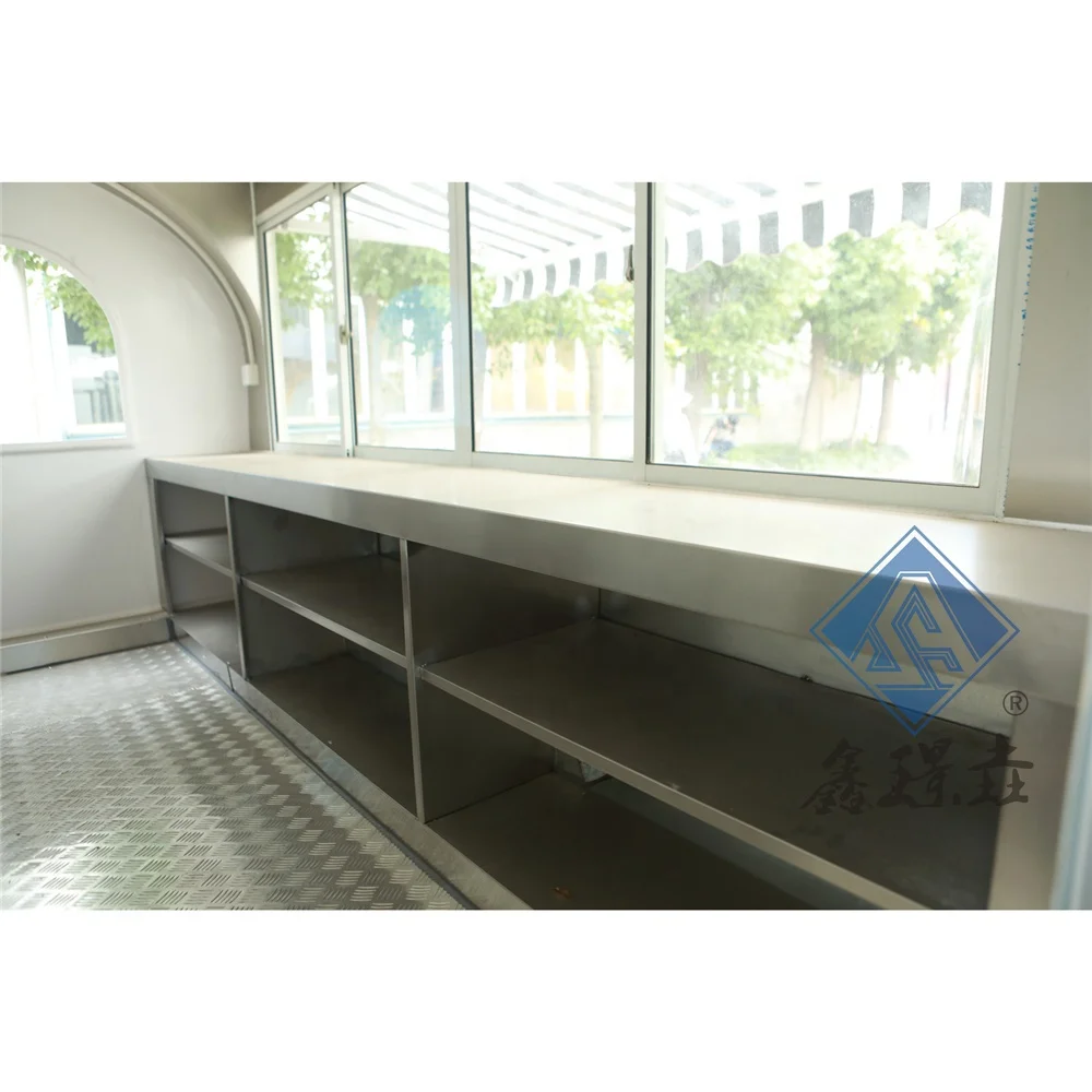 Cute food truck moto food shop mobile food truck bright colors