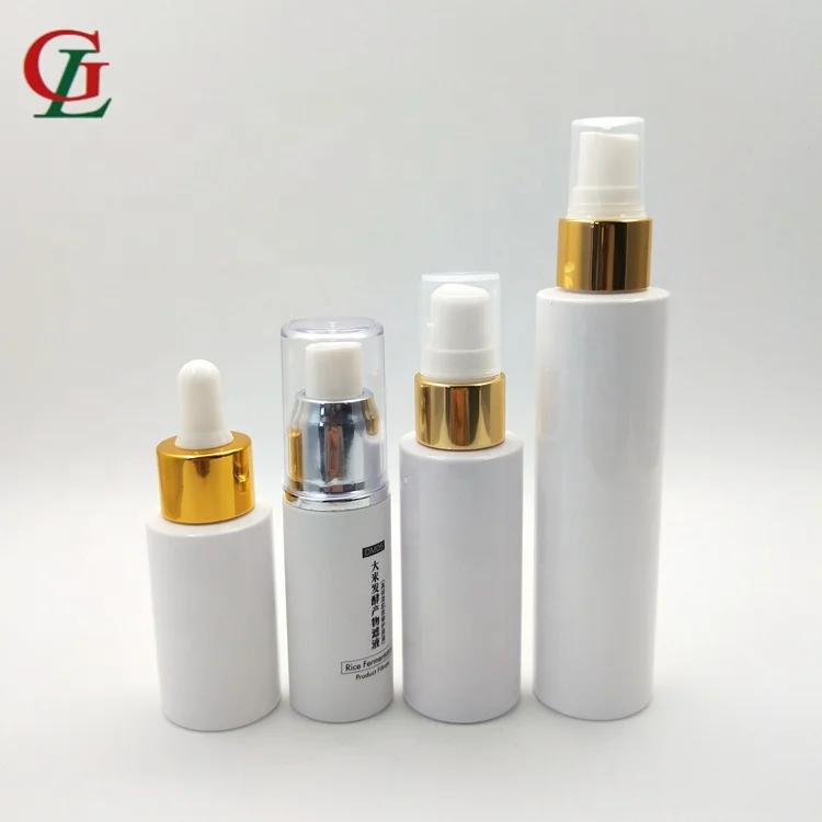 Factory price PET 40ml round dropper bottle hotel usage mini lotion pump kit mist sprayer liquid bottle