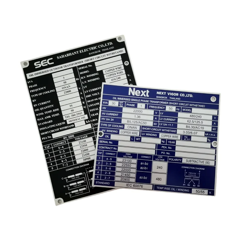 Изготовленная на заказ анодированная алюминиевая табличка с именем