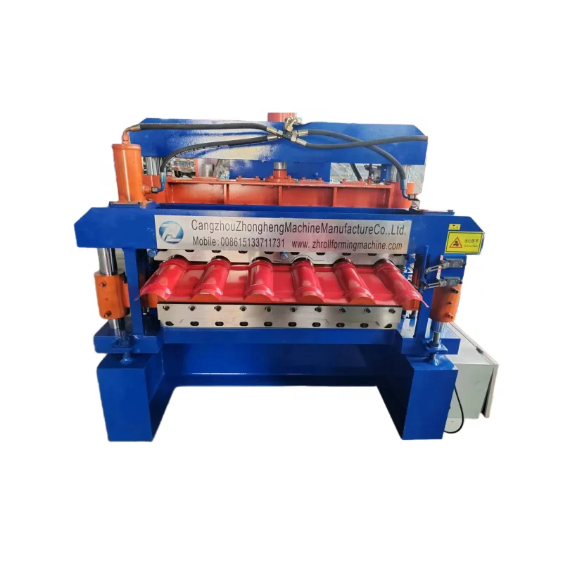 Hot model Bamboo glazed tile double layer roofing sheet roll forming machine