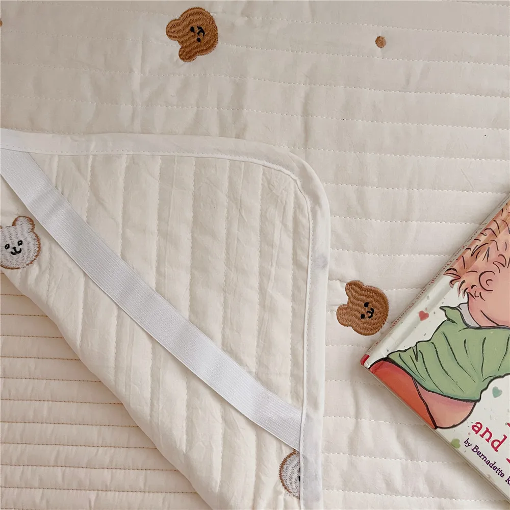 3 Piece Crib Bedding Set Includes Baby Pillow Cotton Mattress Protector Crib Sheet Nursery Bedding Set For Boys Girls