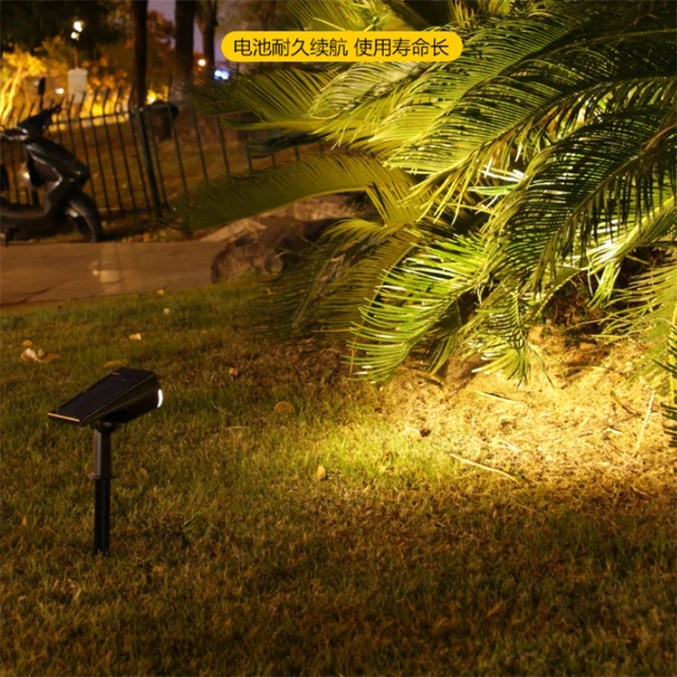 Spotlight Led Pathway Courtyard Landscape Lawn Spike Outdoor Garden Solar Spotlight Ip65 Waterproof Solar Spot Light