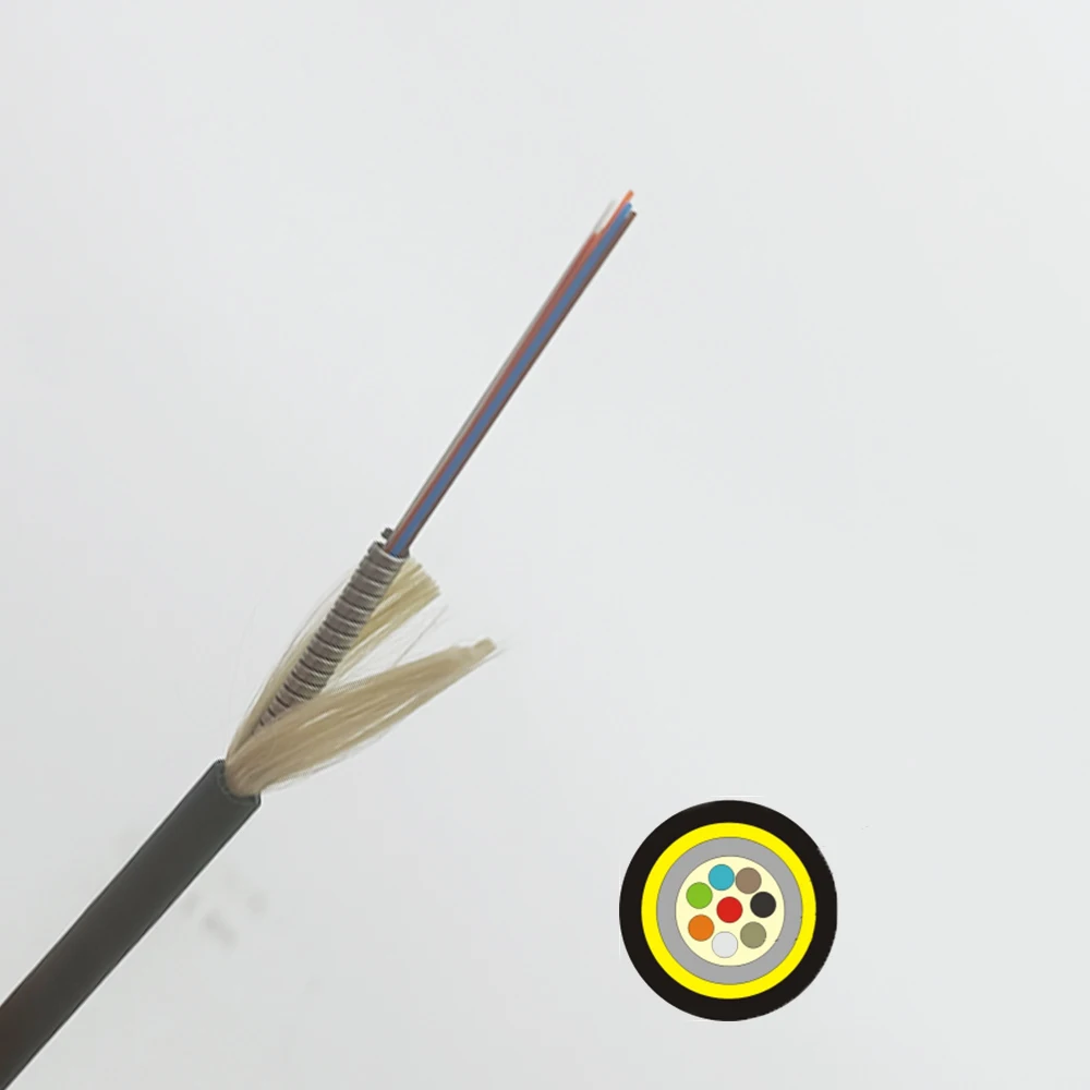 Indoor Simplex Armored Cable De Fibra Optica Cable Spiral Armored 2 4 6 8 12 Core 657A Fiber Cable