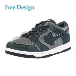 Low Cutting Thick Heel Shoes Custom Men Extend Size Lace Up Famous Brands Sports Sneaker Upper Shoes