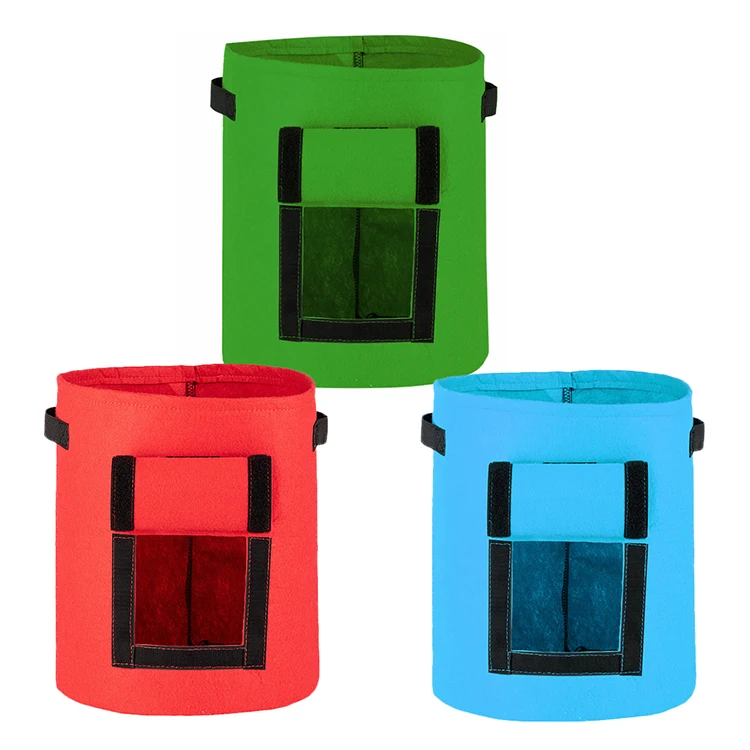 
Outdoor Garden Handle 5 7 10 Gallon Customized Vegetable Potato Mushroom Non Woven Fabrics Pots Plant Grow Bags 