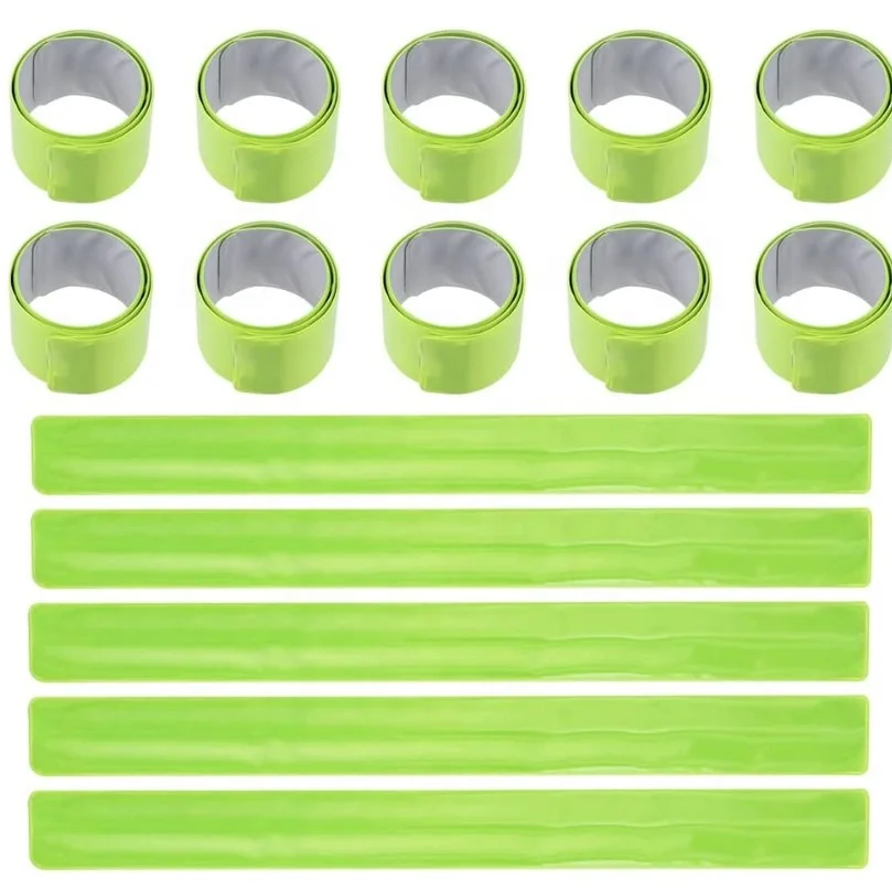 Adults Reflective Slap Bands, reflex Snap Wrap, Reflector Wristband with CE EN13356