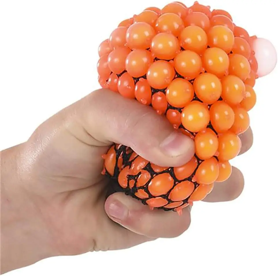 Stress Relief Squeezing Soft Rubber Vent Grape Ball Hand Wrist Toy Funny Geek Gadget Vent Toy, Grape Slime Soft Squeeze Ball Toy