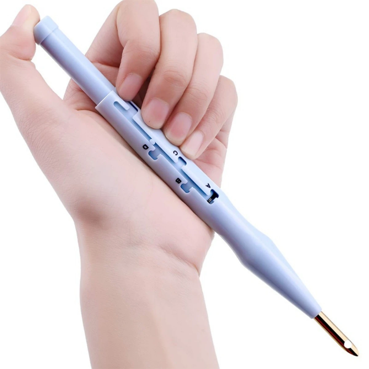 Plastic Punch Needle Embroidery Pen Set Adjustable Punch Needle Weaving Tool Interchangeable Punch Needle