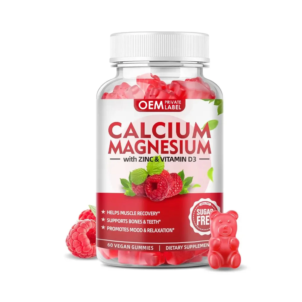 Biocaro Calcium Magnesium Gummies -Bone & Immune Support with Vitamin D3, K2, Zinc - Vitamin Supplement Height Boost Gummies