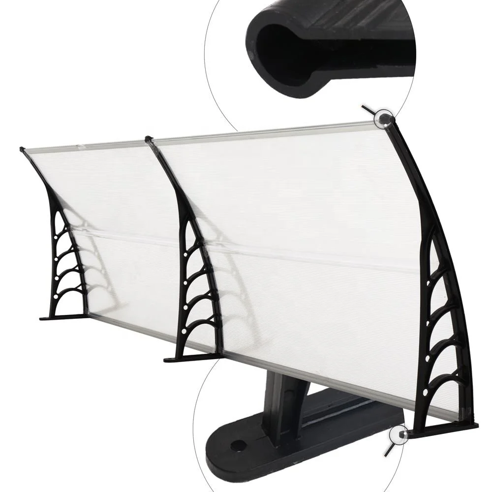 BSCI Audited DIY Mail Order Design 90x200cm Polycarbonate Door Awning
