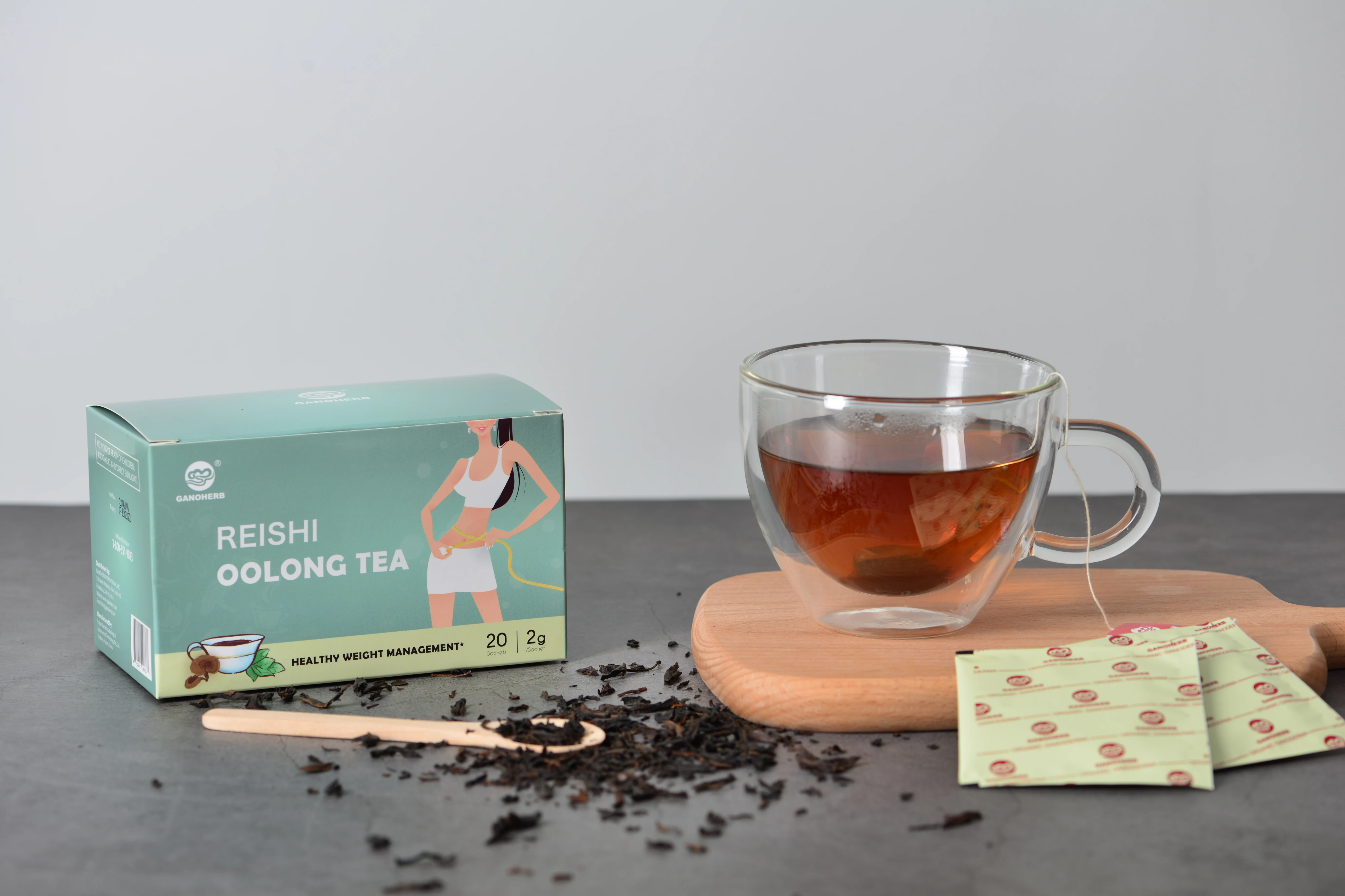 OEM Ganoherb 100% Organic Ganoderma Lucidum Reishi Lingzhi Chinese Oolong Slim Healthy Tea for Losing Weight