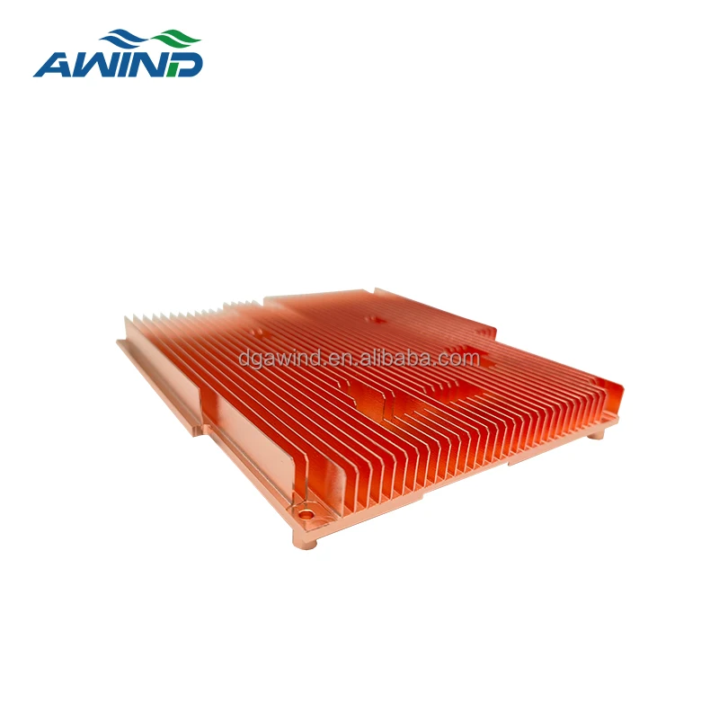 163mm wide push pin heatsink skive heat fin sink for gpu board copper fin tube heat sink heat exchanger