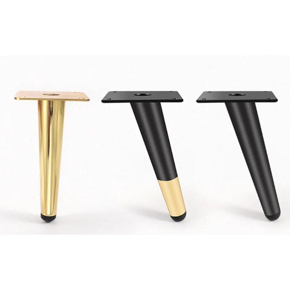 High Quality Sofa Furniture Accessories OEM Black Golden Decorative Metal Furniture Base Dining Coffee Table Legs Sofa Leg