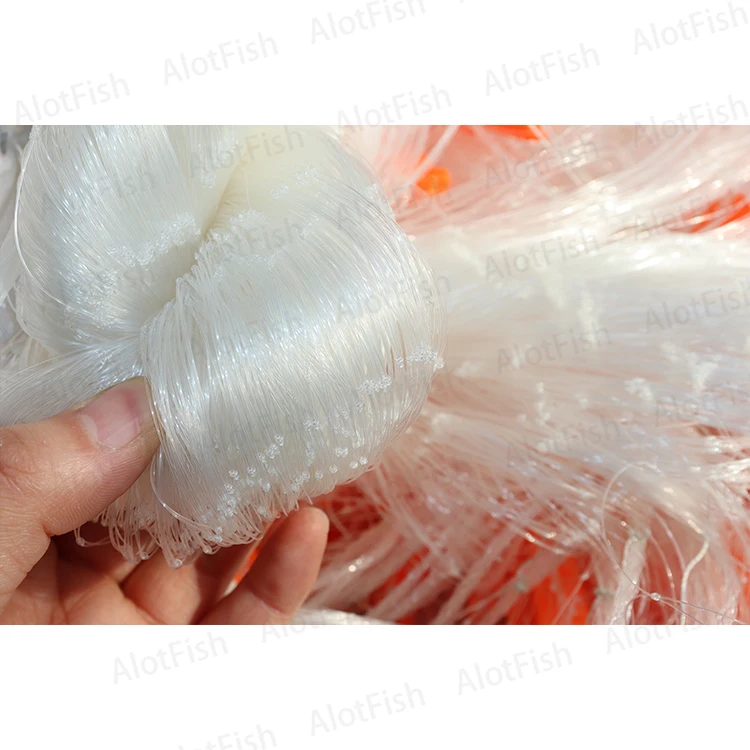 Hot Sale Nylon Monofilament 5cmsq Mesh 100M Length 3m Depth Gill Net Single Layer Fishing Gill Net