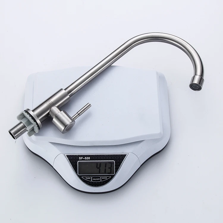 High Quality Stainless Steel Cold Single Handle Deck Mounted Sink Water Mixer Tap Kitchen Faucet