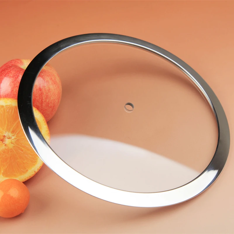 F type 4mm clear toughened Glass Lid  tempered glass cover Pot glass teapot lid with wide rim for cookware