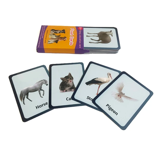 New Custom Design Poker Flashcards Pet Paper and Plastic Educational Advertising Game Playing Flashcards