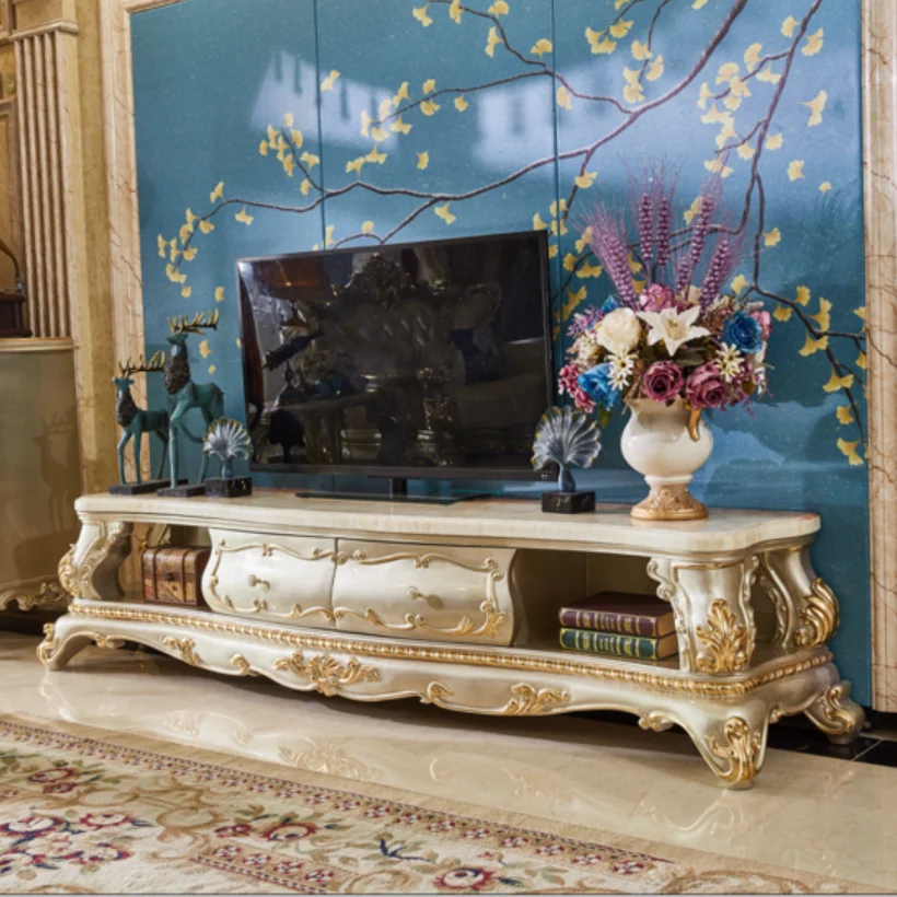 Hot sale tv cabinet general use solid wooden leg tv stand for hotel