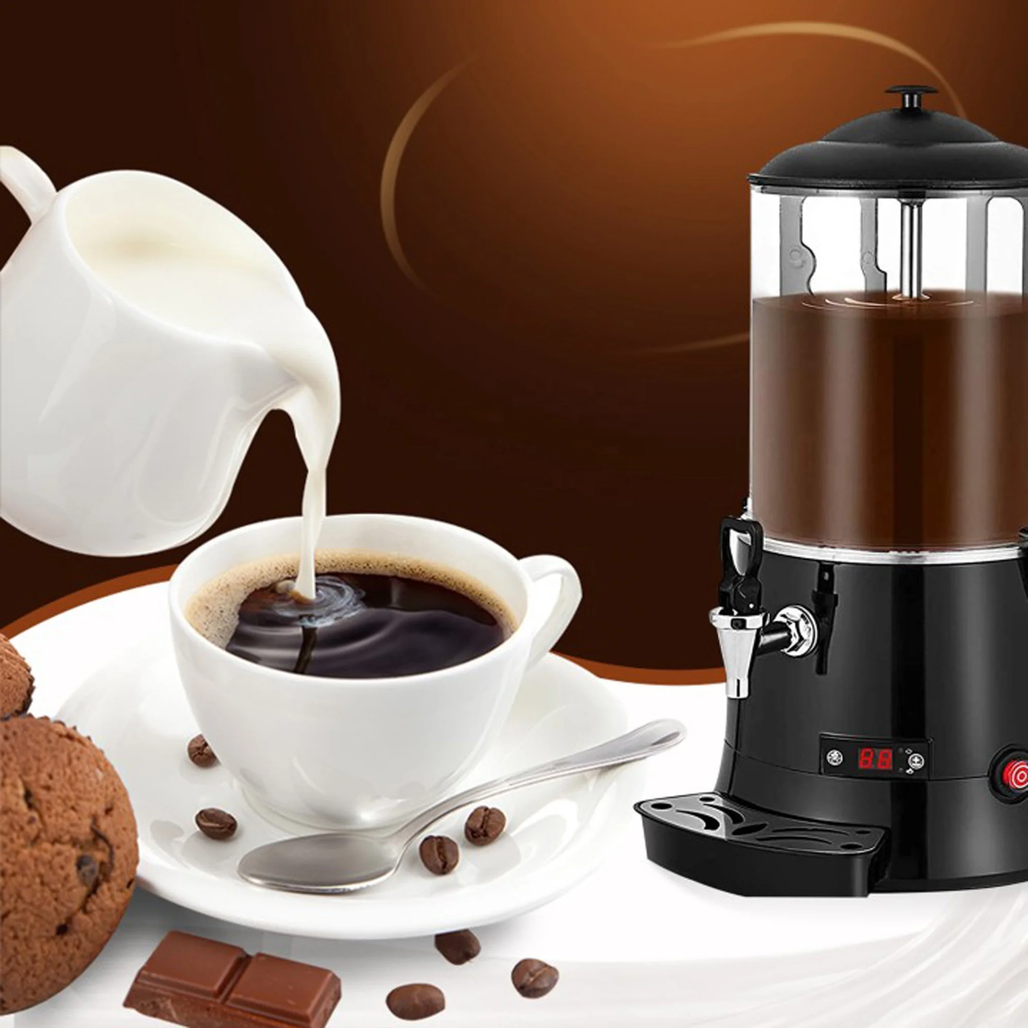 Commercial 10L automatic hot chocolate maker drink dispenser for tea milk