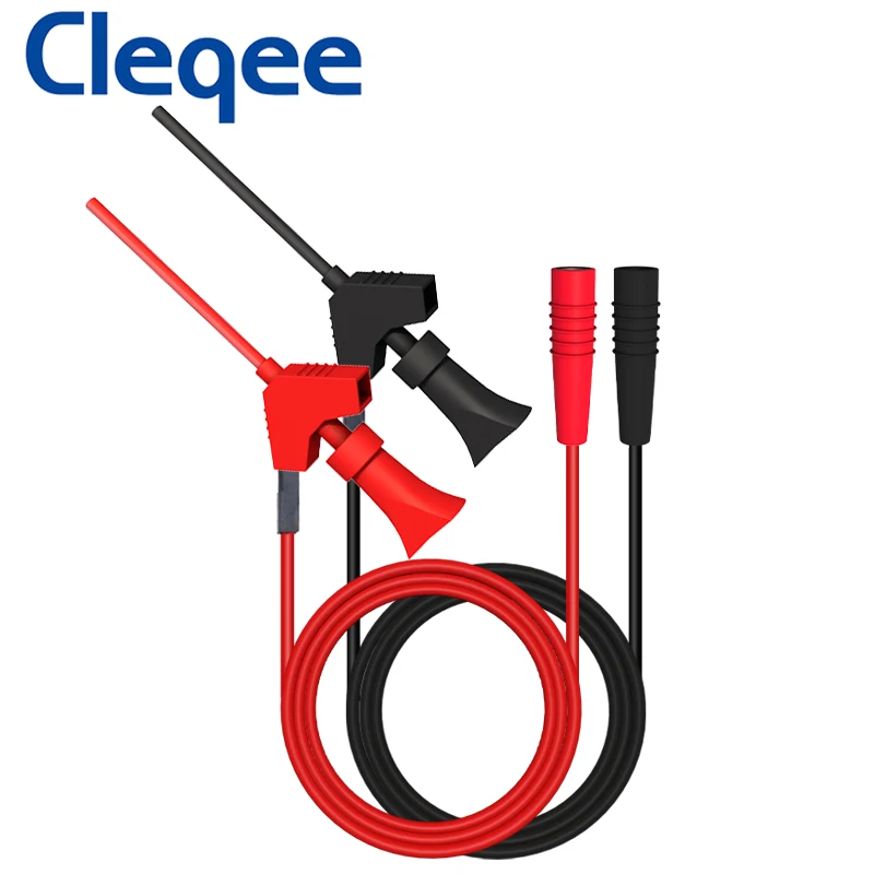 Cleqee-2 P1511B AWG Test Lead Kit Can connect the Digital Multimeter Probe 2mm Female Plug to Internal Spring IC Test Hook Probe