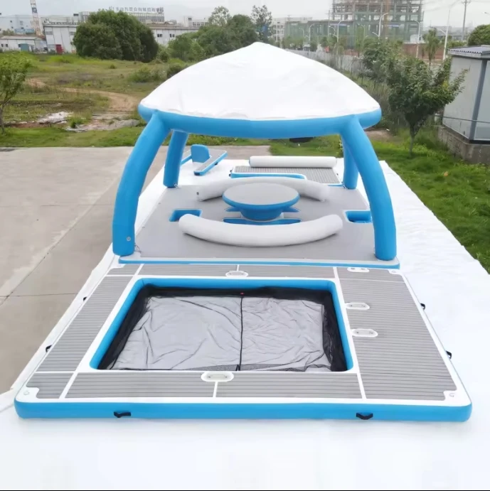 Новая распродажа роскошное оборудование для водных игр ГИДРОЦИКЛ лодка яхта док надувная водная платформа палатка