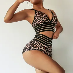 Hot Sexy Leopard Swimsuit For Women Fitness Swimwear Sport Bikini