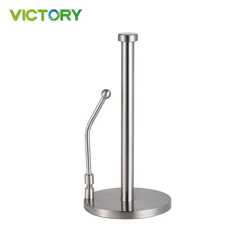 Countertop Kitchen Holder Roll Vertical Paper Metal Stainless Steel Towel Holder