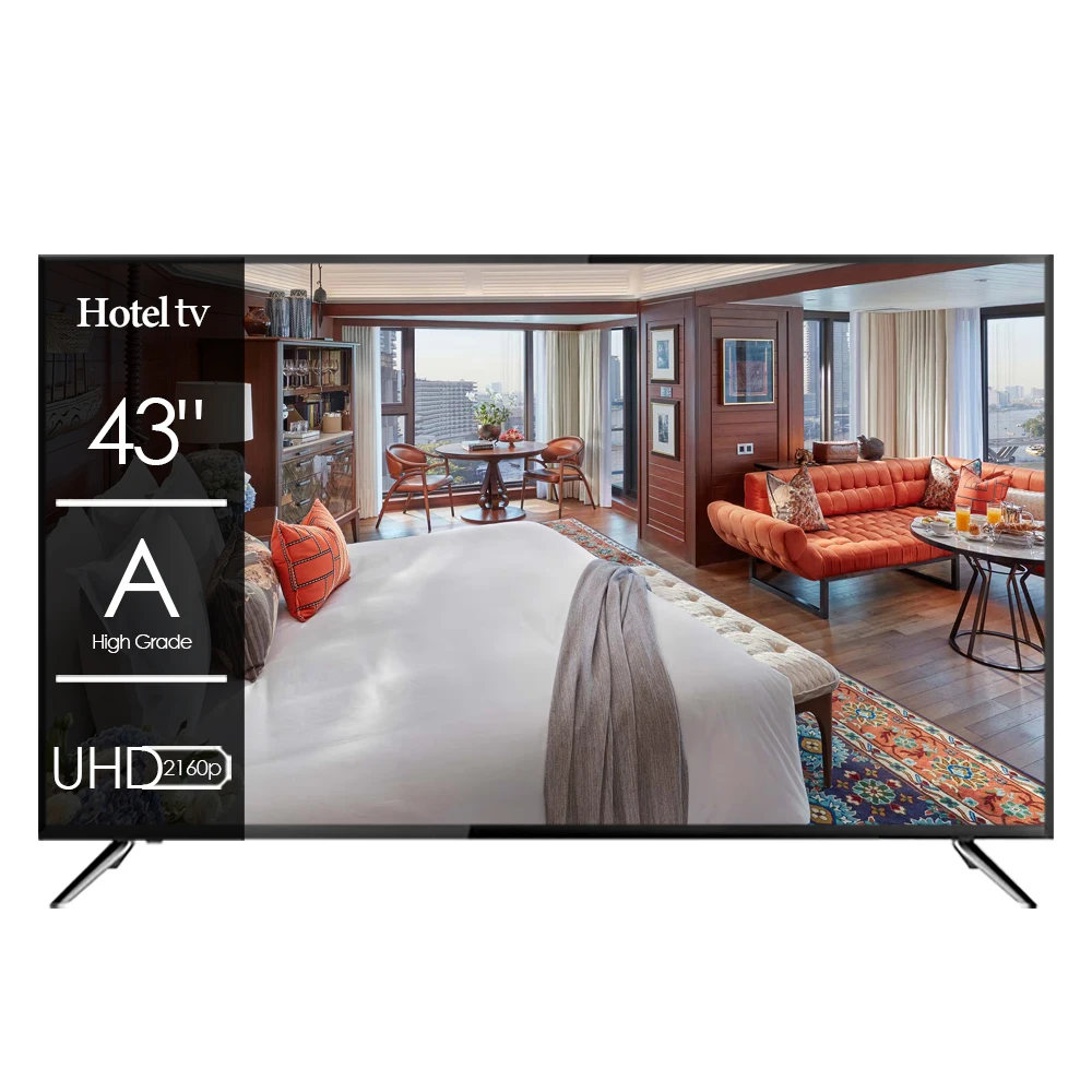 Factory OEM Hotel TV 43inch Ultra HD LED TV Television 43 50 55 65 Inch 4K Smart TV