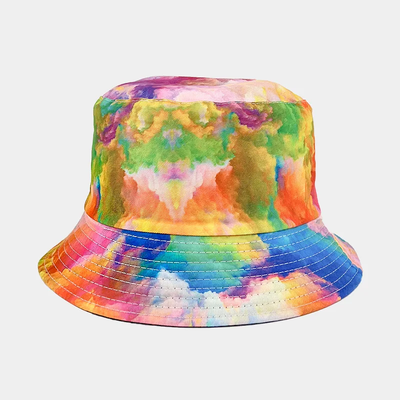 Wholesale Custom Sweet Cool Girl Style Sun Hat All-match Tie Dye Bucket Hat For Women