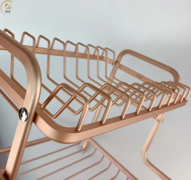 Aluminum Dish Rack black colour metal dish rack Dish Rack Kitchen Shelf