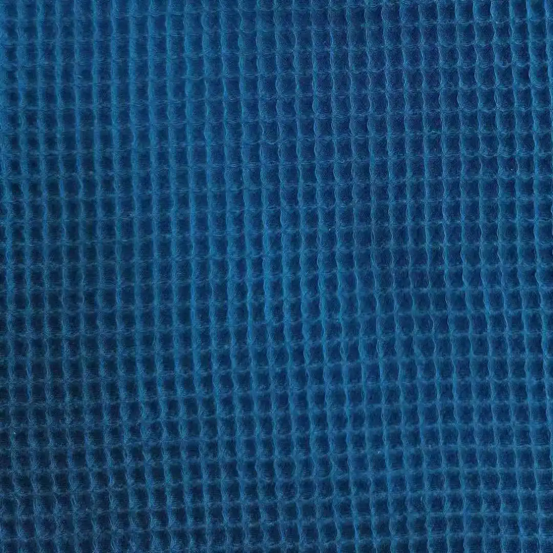 Custom different color organic 100% cotton waffle weave fabric or garment wholesale
