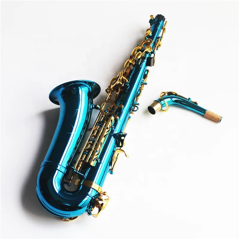 Alto saxophone, blue nickel plated saxophones (1600288929649)