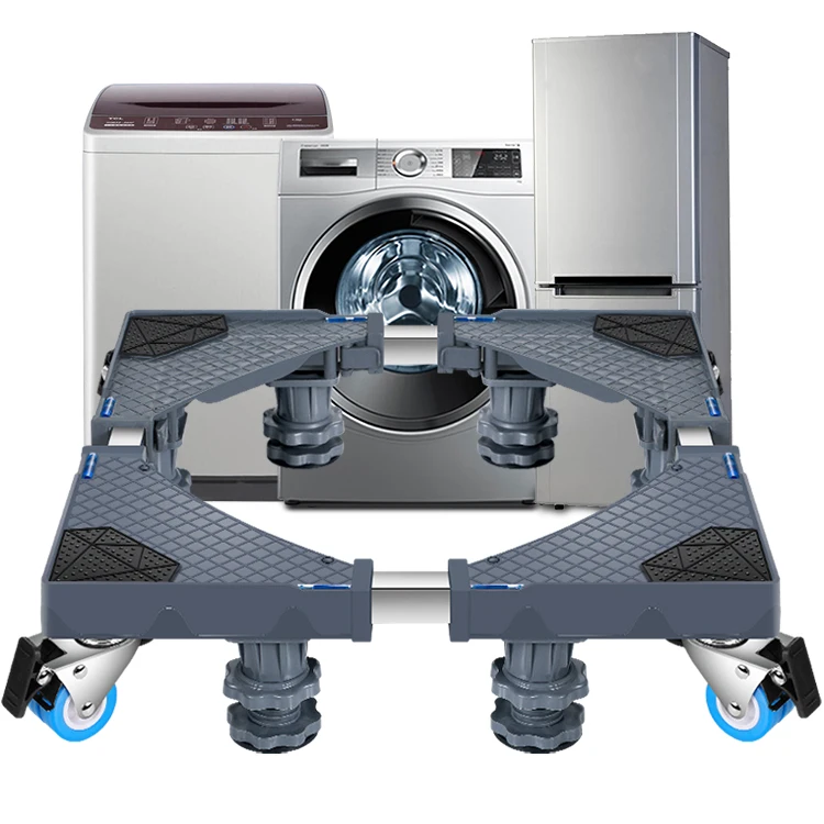 Factory Directly Sale Washing Machine Stand Movable Adjustable Washing Machine Base With Wheels