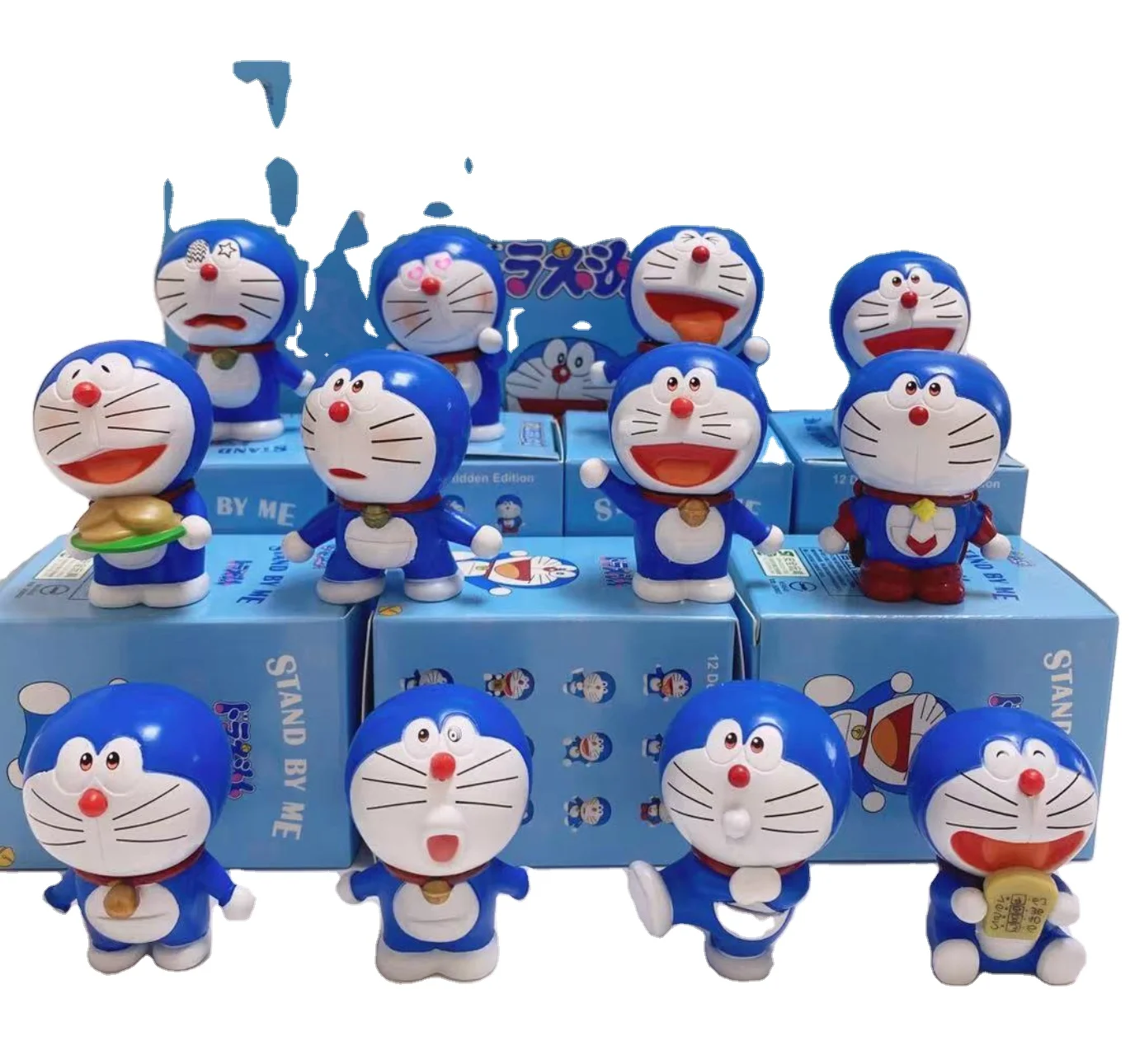 12 шт. невидимых коробок, синяя Толстая Роботизированная кошка, кукольные украшения, креативное украшение для торта