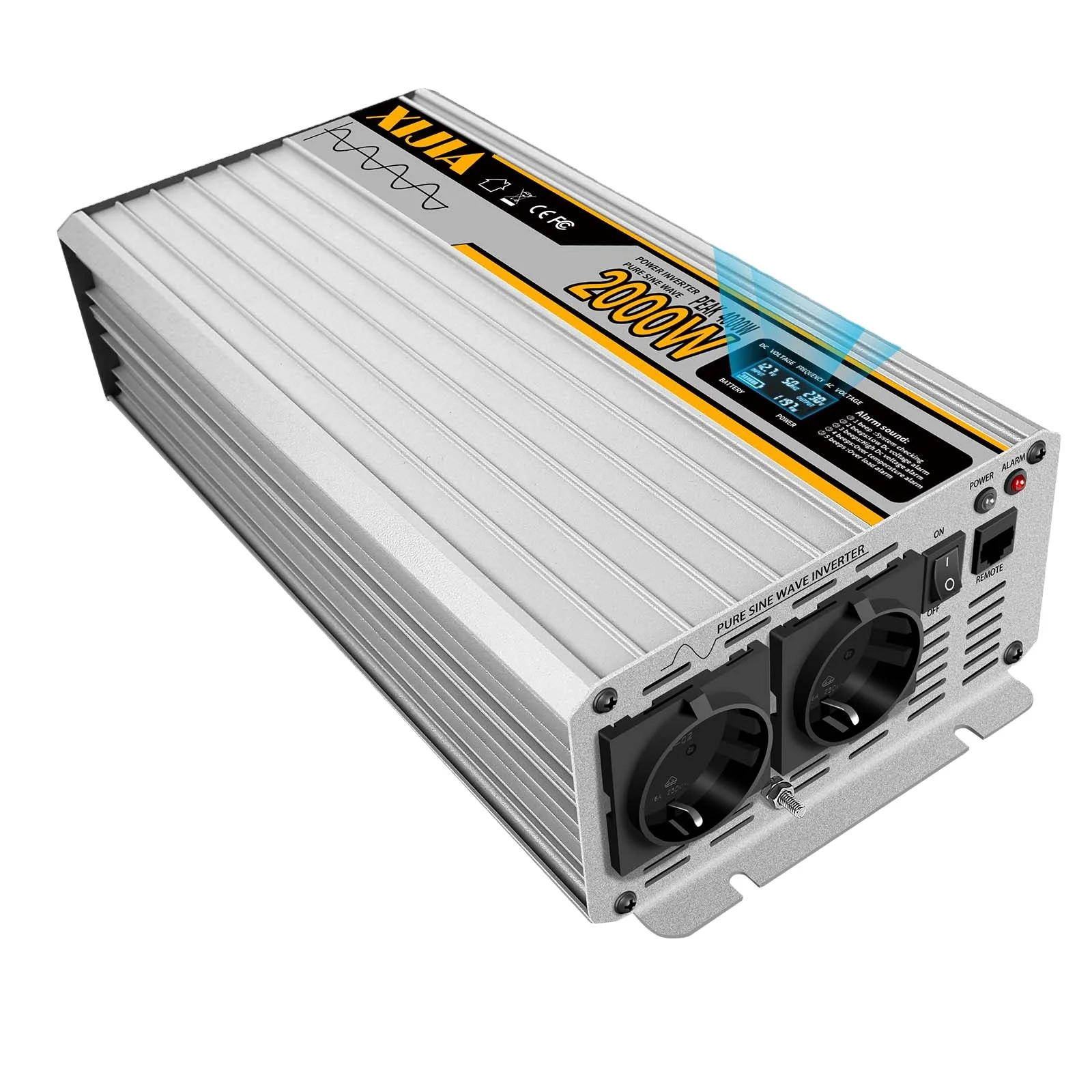 2000W pure sine wave 12v to 220v ac 24v/48v/36v/60v/72v/96v remote switch off grid inverter& converter China inverter for