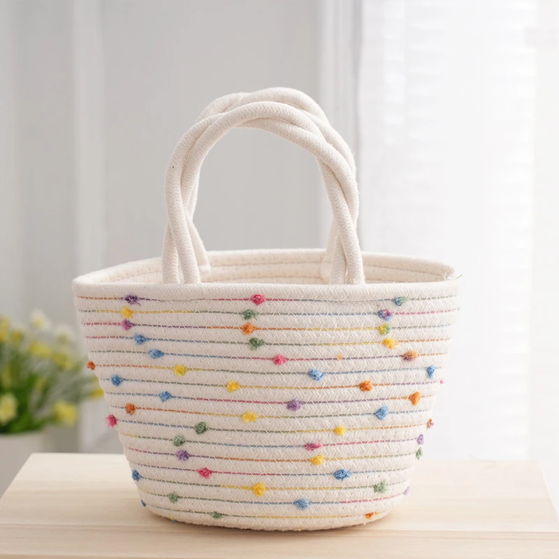 Factory Fashion Tote Basket For Women Braided Travel Summer Beach Tote Bucket Bag Woven Large Capacity Handbags