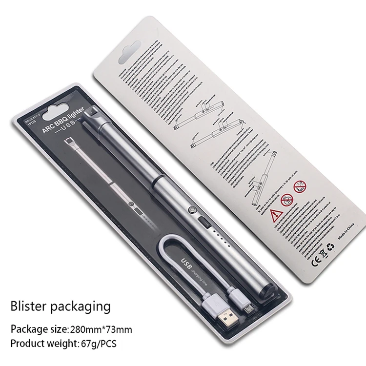 Plasma Arc Rechargeable Candle Lighters, USB Electric Windproof BBQ Lighter with Battery Indicator