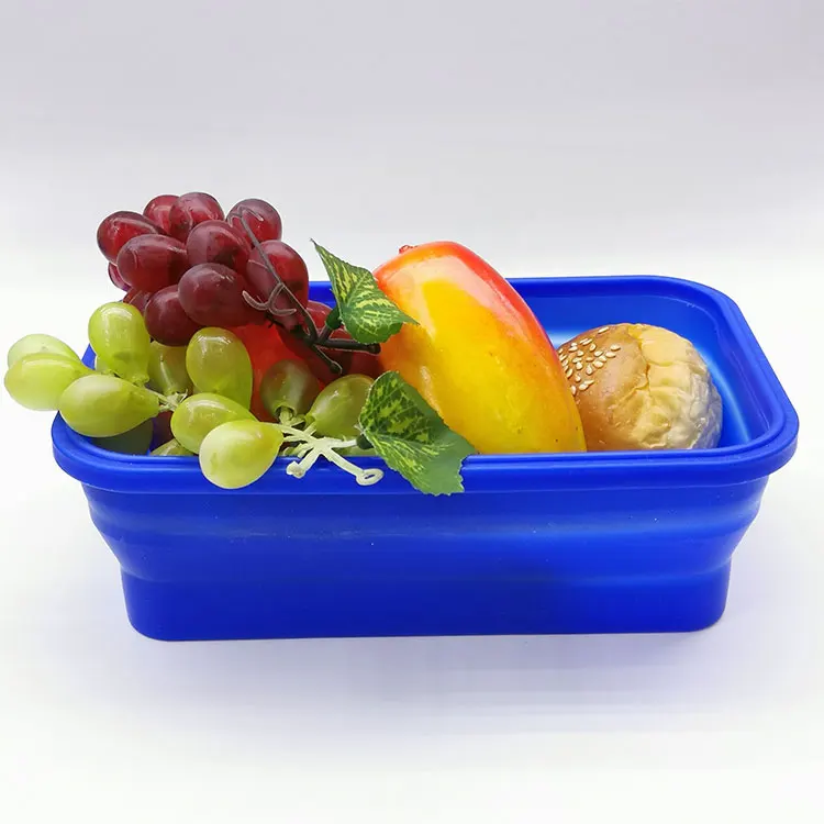 
4 PC 350/500/800/1200ML Wholesale Collapsible Silicone Lunch Bento Box Container 