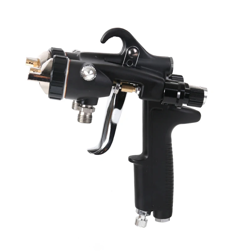 PT-30 Professional Double Nozzle Dual Head Two Components Silver Nano Chrome Painting HVLP Spray Gun