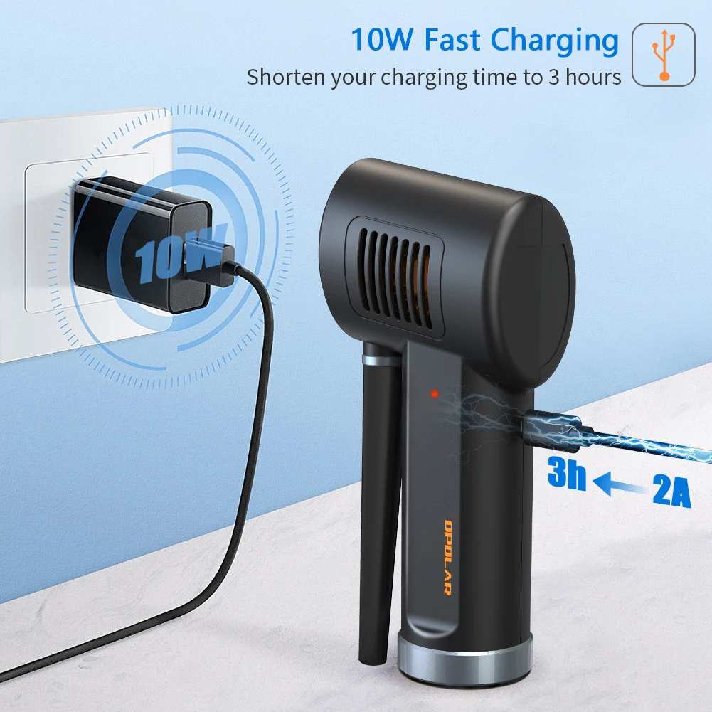 OPOLAR Electric Air Duster Rechargeable Computer Car Keyboard Portable Air Blower Duster Compressed Cordless Electric Air Duster