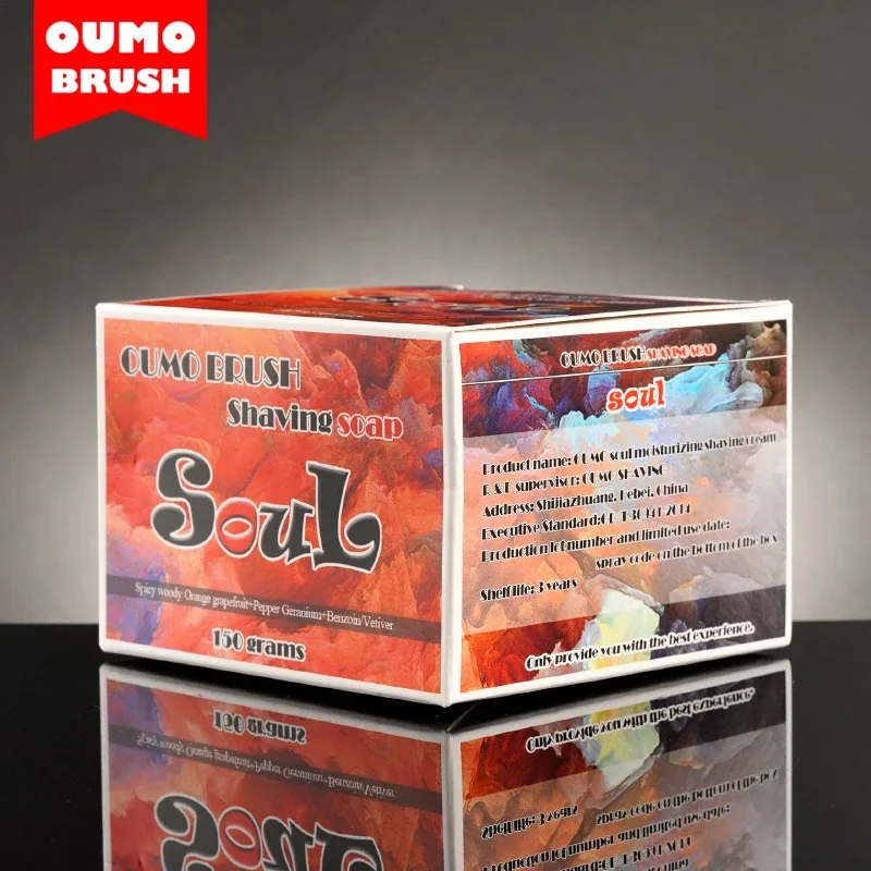 OUMO- Mens SOUL 100% vegan shaving soaps shaving cream shaving brush