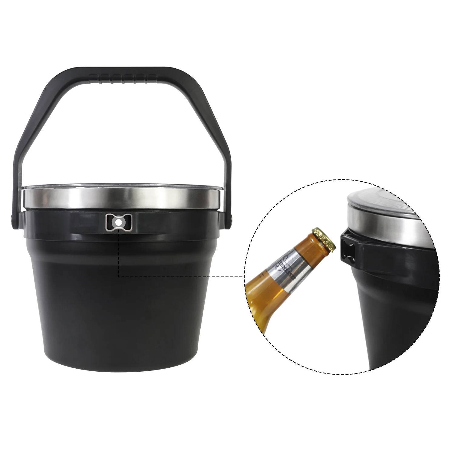 Cocktail Bar Wine Beer Hosting 250oz Capacity Vacuum Insulated Stainless Steel Ice Bucket with Lid and Scoop for Large Parties