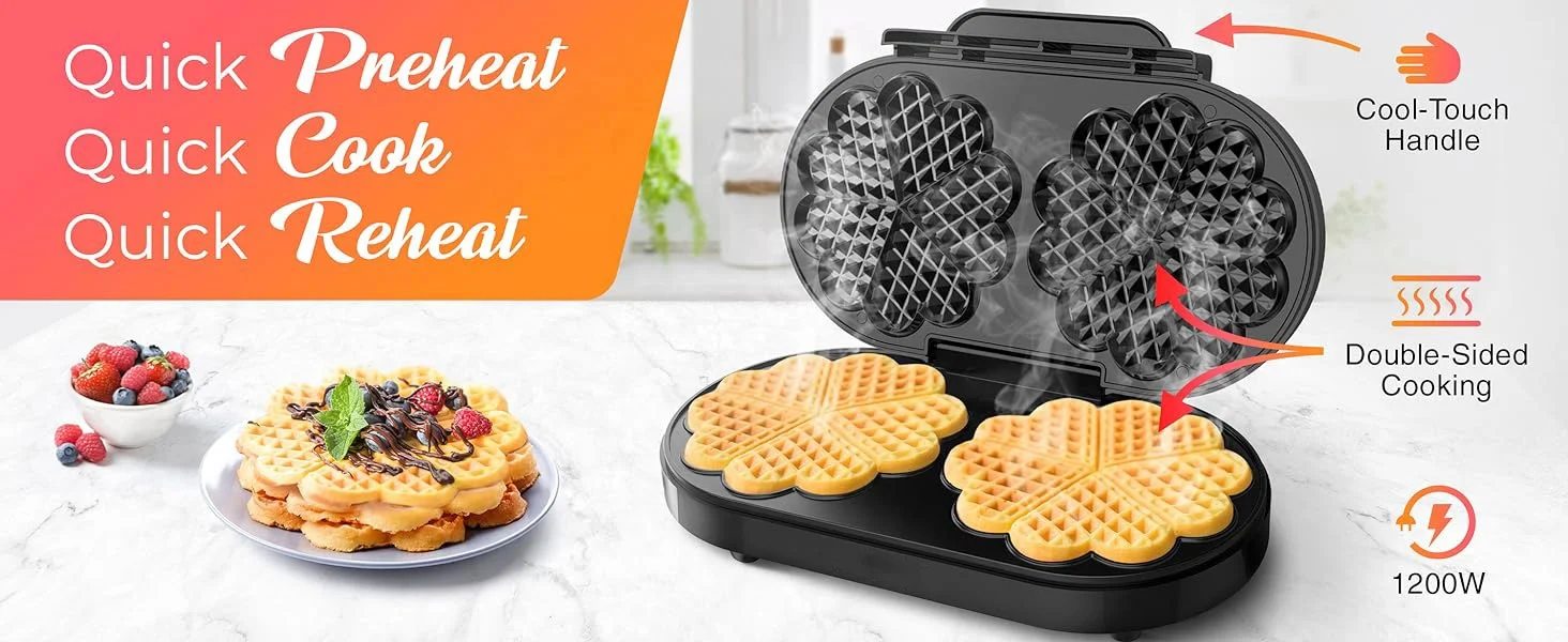 Electric Removable Plate Panini Waffle Grill Breakfast Sandwich personalized mini heart shape waffle maker machine 7 in 1
