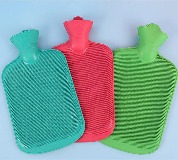 Wholesale factory sale 1500 ml large colorful rubber winter period hand feet pain hot water bag bottle for bed