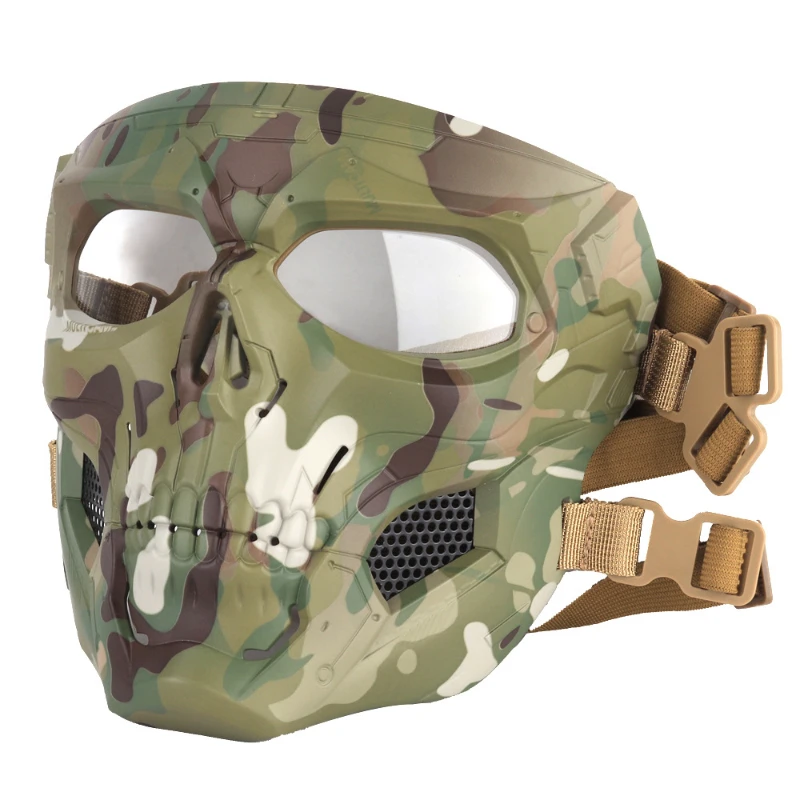 Tactical Full Face Protective Skeleton Mask Outdoor Cycling Personal Dressing Sand Prevention Mask Party Prop Protection Mask