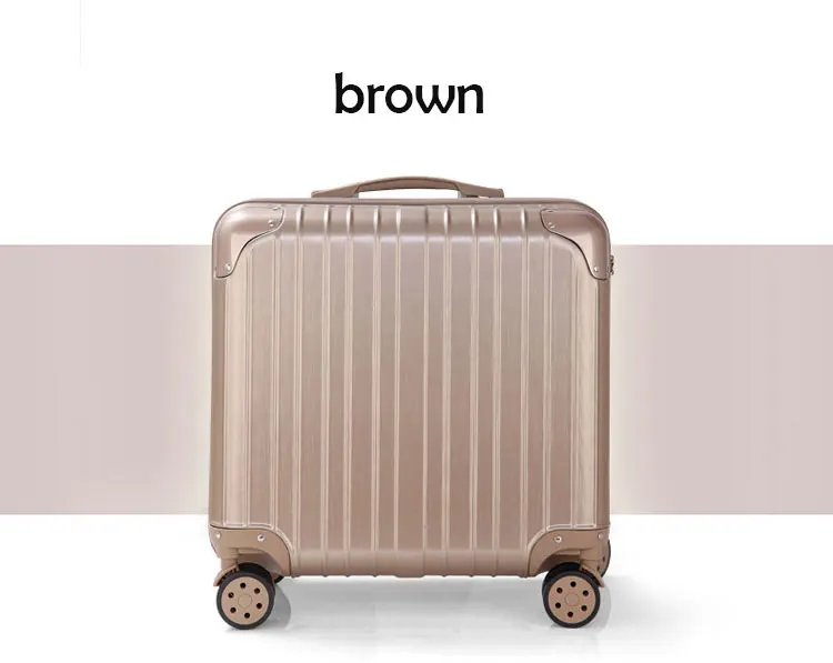 high quality 18Inch abs pilot luggage hard cabin suitcase boarding trolley bag