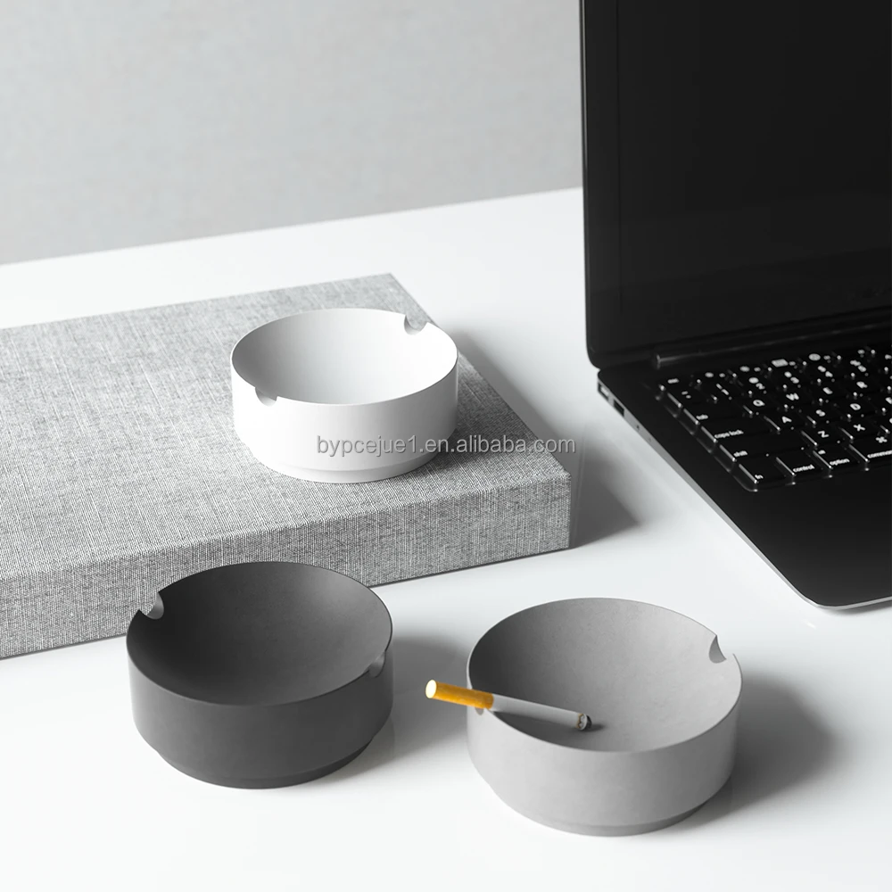 2024 Modern Custom Logo Wholesale Multi-color Cement Ashtray Home Decoration Hotel Bar Concrete Ashtray