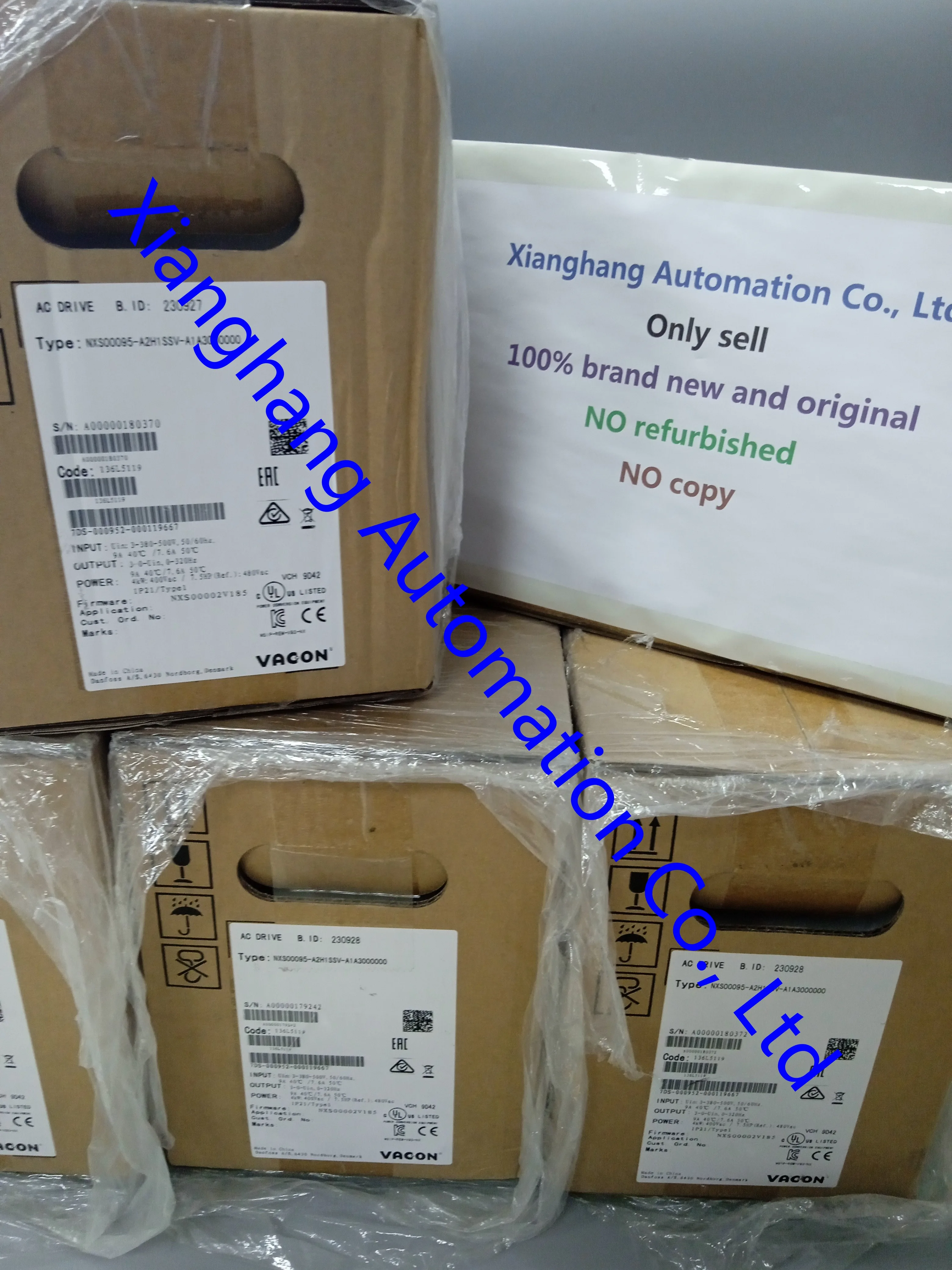 100% Original brand new Vacon Inverter NXP 1030 5A0N0SSA NXP 0261 6A2L0SSA NXP 0325 6A2L0SSA